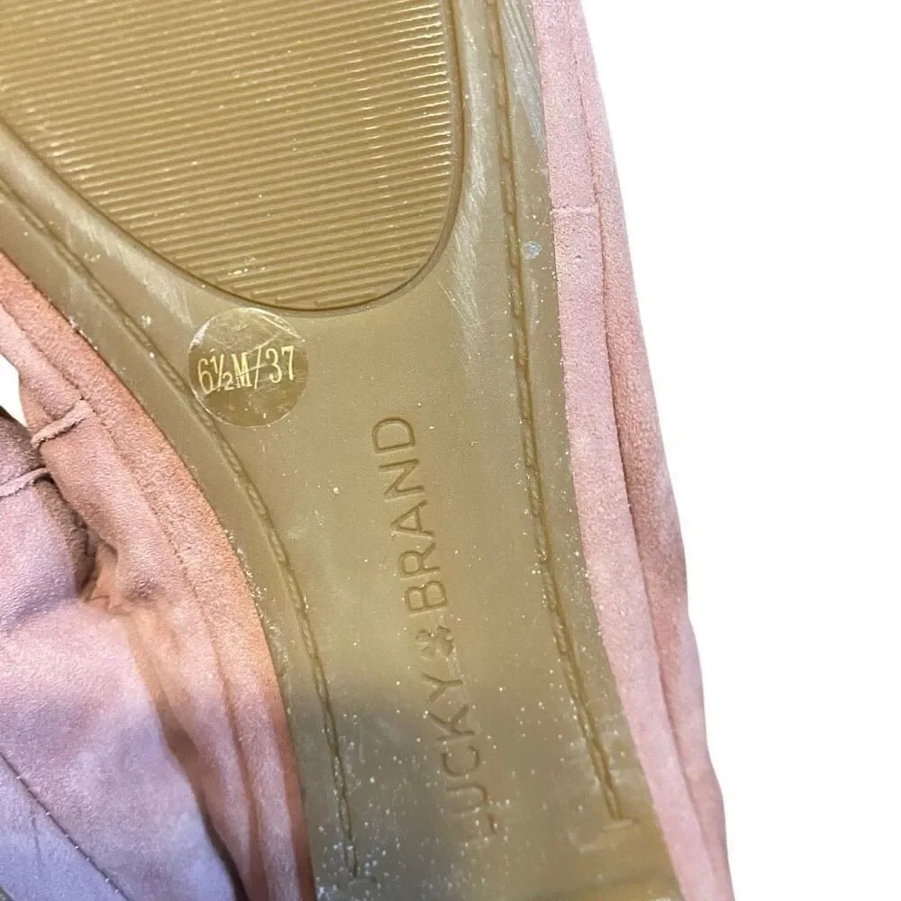Lucky Brand Emmie ballet flat in a mauve or dusty pink suede material 6.5 - Picture 3 of 7